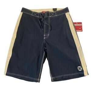 Unionbay Y2K Skater Board Shorts Men 34 Navy Colorblock Surf Beach Gorpcore NWT